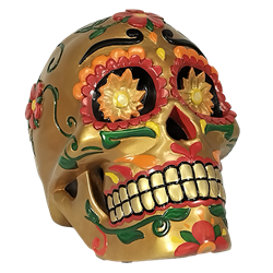 Sugar Skull - Gold 23"