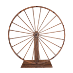 Oversized 8' Wagon Wheel on Stand