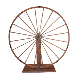 Oversized 8' Wagon Wheel on Stand