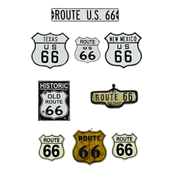 Set of Route 66 Signs