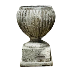 Small Ribbed Roman Vase