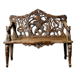 Carved Forest Bench