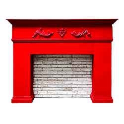 Red Fireplace