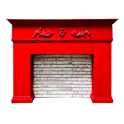 Red Fireplace