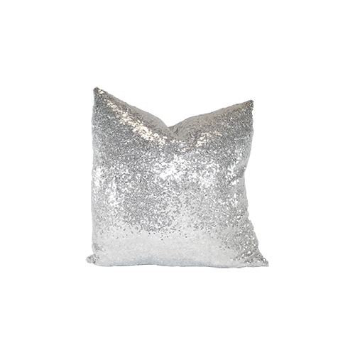 silver sequin throw pillows